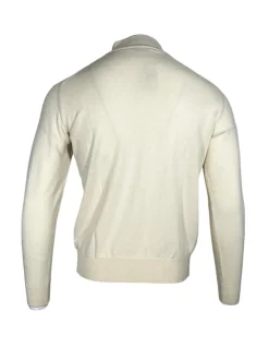 ADESI CASHMERE MEN'S 1/2 ZIP SWEATER - NATURALE