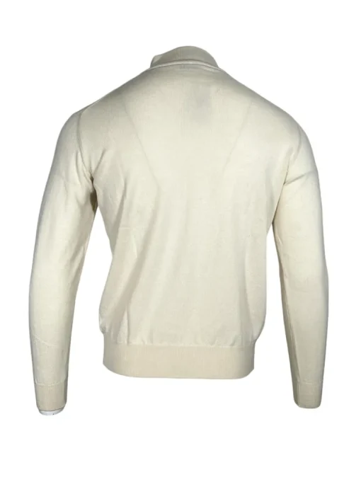 ADESI CASHMERE MEN'S 1/2 ZIP SWEATER - NATURALE