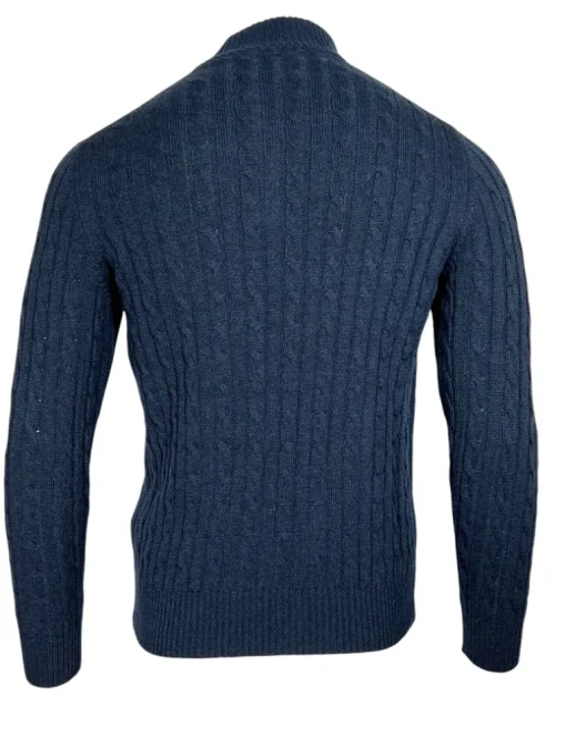 ADESI CASHMERE MEN'S CABLE 1/2 ZIP SWEATER - MARE