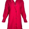 ADROIT TORI NYLON JACKET WITH REMOVABLE HOOD - RASPBERRY