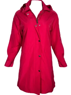ADROIT TORI NYLON JACKET WITH REMOVABLE HOOD - RASPBERRY