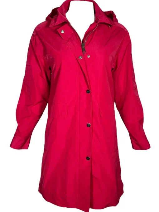 ADROIT TORI NYLON JACKET WITH REMOVABLE HOOD - RASPBERRY