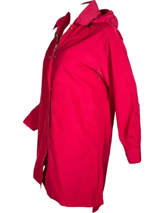 ADROIT TORI NYLON JACKET WITH REMOVABLE HOOD - RASPBERRY