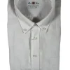 ALAN PAINE LINEN SPORT SHIRT - SOLID WHITE