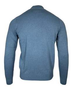 ALAN PAINE SELHURST QUARTER ZIP SWEATER - AIRFORCE