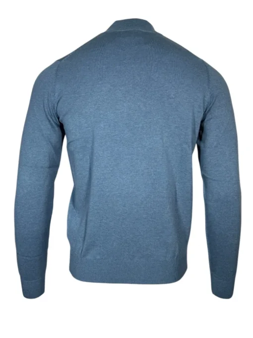 ALAN PAINE SELHURST QUARTER ZIP SWEATER - AIRFORCE