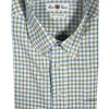 ALAN PAINE SPORT SHIRT - BLUE/GREEN DOUBLE CHECK