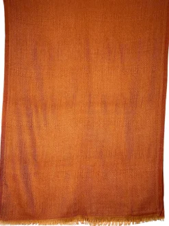 ALTEA TONAL MIXED PATTERN SCARF - ORANGE