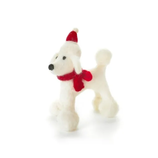 AMICA FELT POODLE IN HAT & SCARF