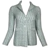 AMINA RUBINACCI HOUNDSTOOTH CHECK JACKET - SPRING GREEN
