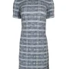 AMINA RUBINACCI PLAID DRESS - BLUE MIX