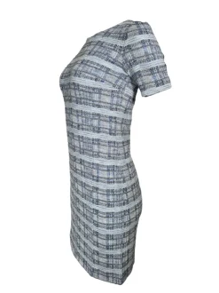 AMINA RUBINACCI PLAID DRESS - BLUE MIX