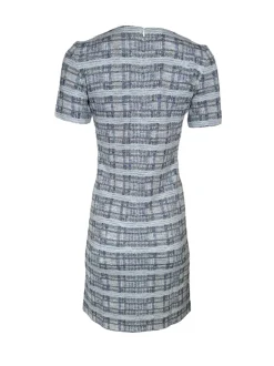 AMINA RUBINACCI PLAID DRESS - BLUE MIX