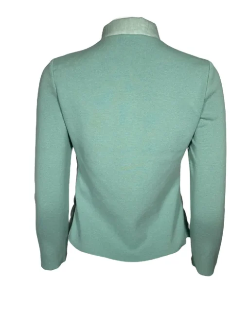 AMINA RUBINACCI ZIP QUILT LINEN JACKET - SPRING GREEN