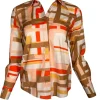 ANNA MARIA PALETTI BLOUSE - ORANGE PRINT