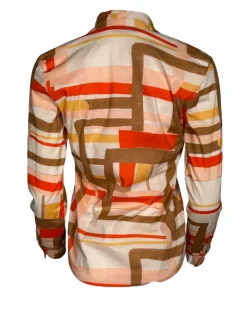 ANNA MARIA PALETTI BLOUSE - ORANGE PRINT