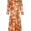 ANNA MARIA PALETTI DRESS - ORANGE PRINT