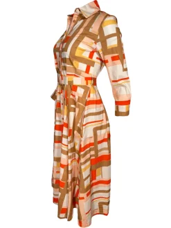 ANNA MARIA PALETTI DRESS - ORANGE PRINT