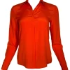 ANNA MARIA PALETTI SILK BLOUSE - SOLID ORANGE