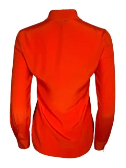 ANNA MARIA PALETTI SILK BLOUSE - SOLID ORANGE