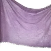 BAJRA CASHMERE CREME SCARF - SEQUINS LILAC