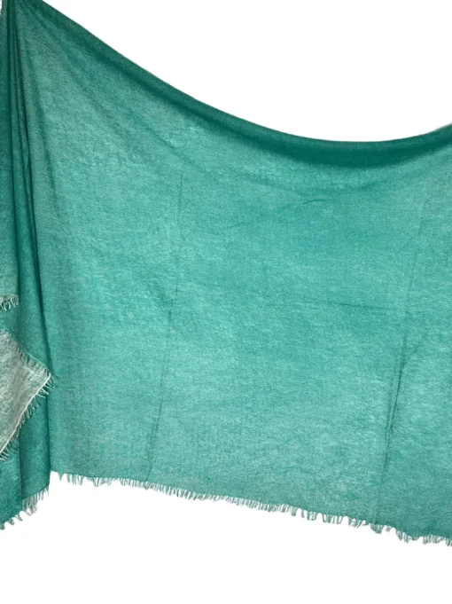 BAJRA CASHMERE CREME SCARF - ETHER TURQUOISE
