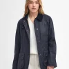BARBOUR BEADNELL WOMEN'S WAXED JACKET - NAVY