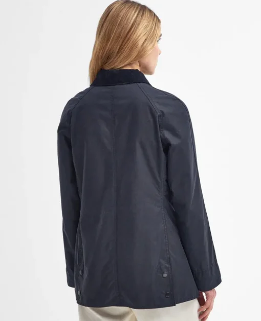 BARBOUR BEADNELL WOMEN'S WAXED JACKET - NAVY
