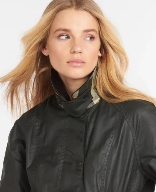 BARBOUR BEADNELL WOMEN'S WAXED JACKET - OLIVE