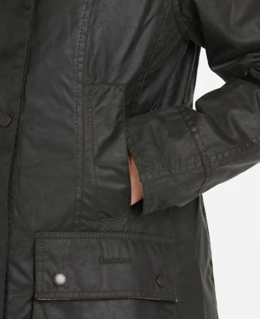 BARBOUR BEADNELL WOMEN'S WAXED JACKET - OLIVE