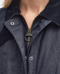 BARBOUR BEADNELL WOMEN'S WAXED JACKET - NAVY