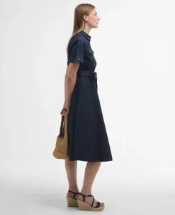 BARBOUR IVY MIDI DRESS - DARK NAVY