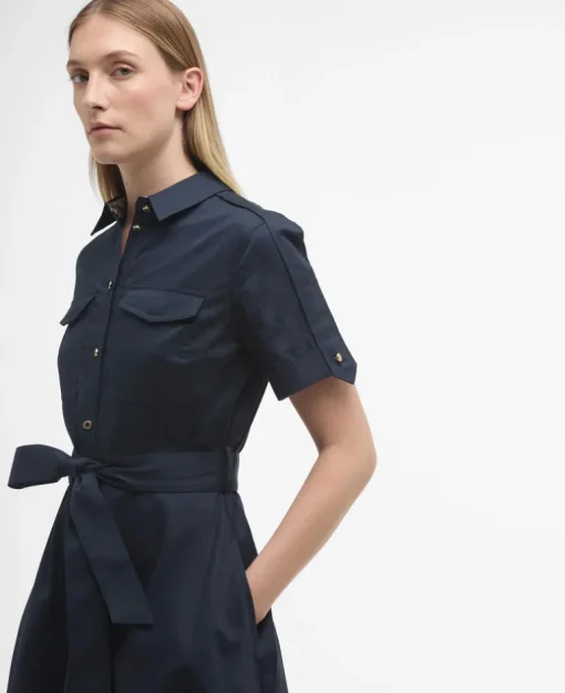BARBOUR IVY MIDI DRESS - DARK NAVY