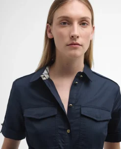 BARBOUR IVY MIDI DRESS - DARK NAVY
