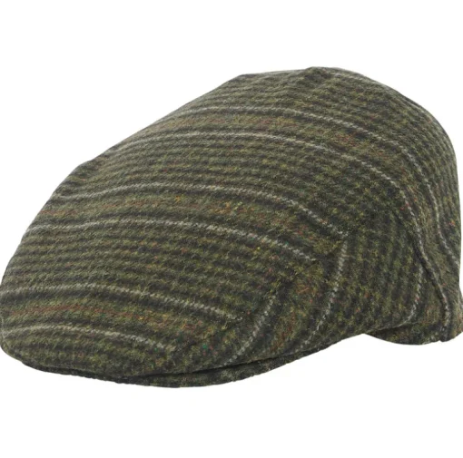 BARBOUR WILKIN FLAT CAP - OLIVE CHECK