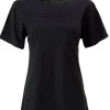 BLUE 1899 WOMEN'S PIMA COTTON T-SHIRT CREWNECK SHORTSLEEVE - BLACK
