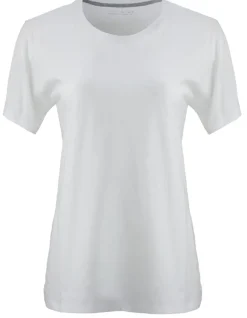 BLUE 1899 WOMEN'S PIMA COTTON T-SHIRT CREWNECK SHORTSLEEVE - WHITE