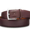 BOSCA 1911 CASTELO LEATHER BELT - BROWN