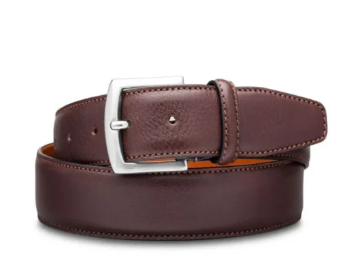 BOSCA 1911 CASTELO LEATHER BELT - BROWN