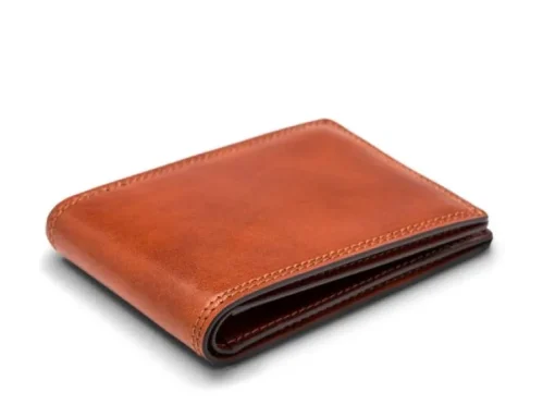 BOSCA 1911 DOLCE ITALIA SMALL BIFOLD WALLET - AMBER