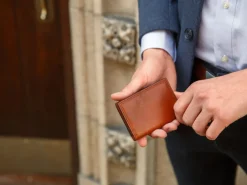 BOSCA 1911 ITALIA DOLCE CALLING CARD CASE - AMBER