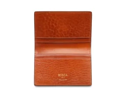 BOSCA 1911 ITALIA DOLCE CALLING CARD CASE - AMBER