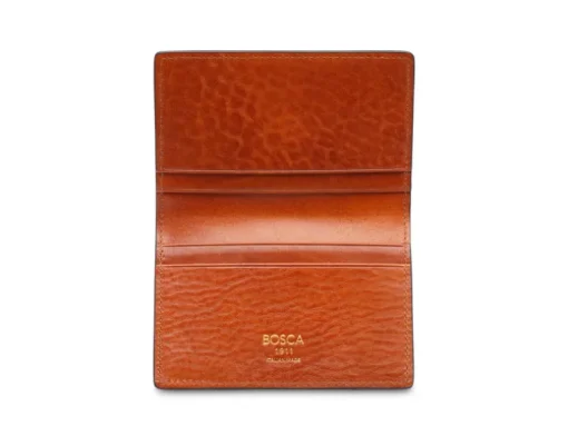 BOSCA 1911 ITALIA DOLCE CALLING CARD CASE - AMBER