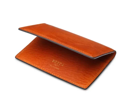 BOSCA 1911 ITALIA DOLCE CALLING CARD CASE - AMBER