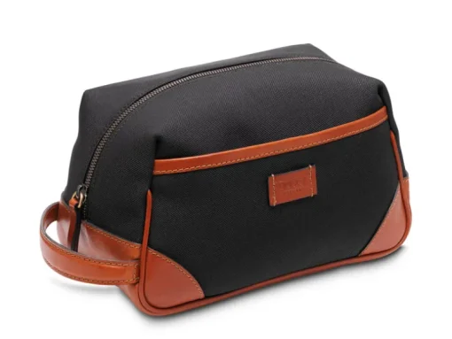 BOSCA 1911 MARINA BIGGIE SHAVE KIT - BLACK
