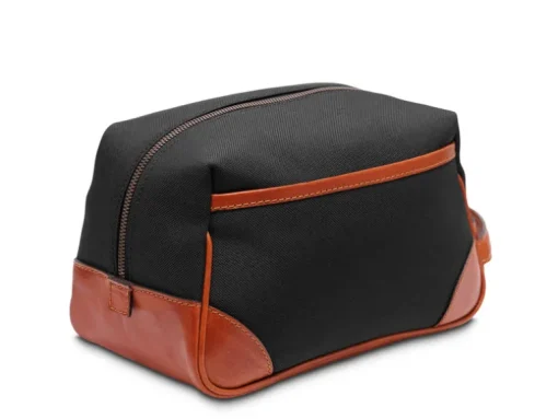 BOSCA 1911 MARINA BIGGIE SHAVE KIT - BLACK