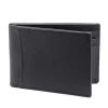 BOSCA 1911 SAFFIANO SMALL BIFOLD WALLET - BLACK