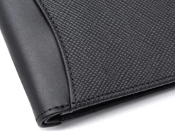 BOSCA 1911 SAFFIANO SMALL BIFOLD WALLET - BLACK