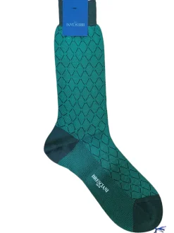 BRESCIANI 1970 CALF SOCK - GREEN