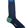 BRESCIANI 1970 HEEL/TOE CALF SOCK - BROWN/GREEN